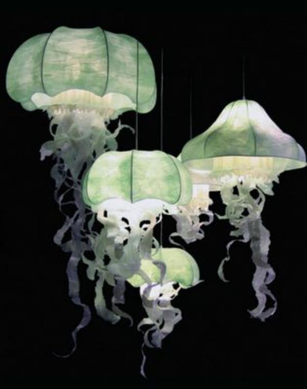 papierowe lampy meduzy zielone lampy wiszące