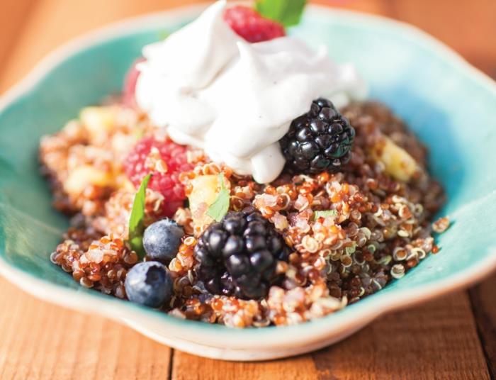 recettes de quinoa petit déjeuner sain salade de fruits