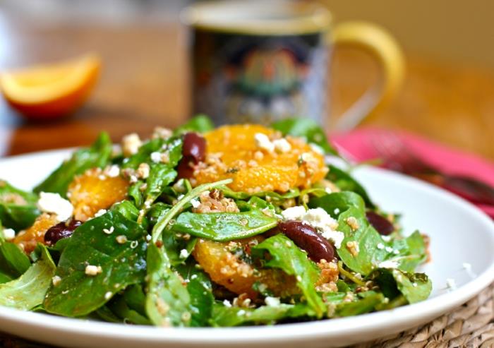recettes de quinoa salade marocaine laitue orange