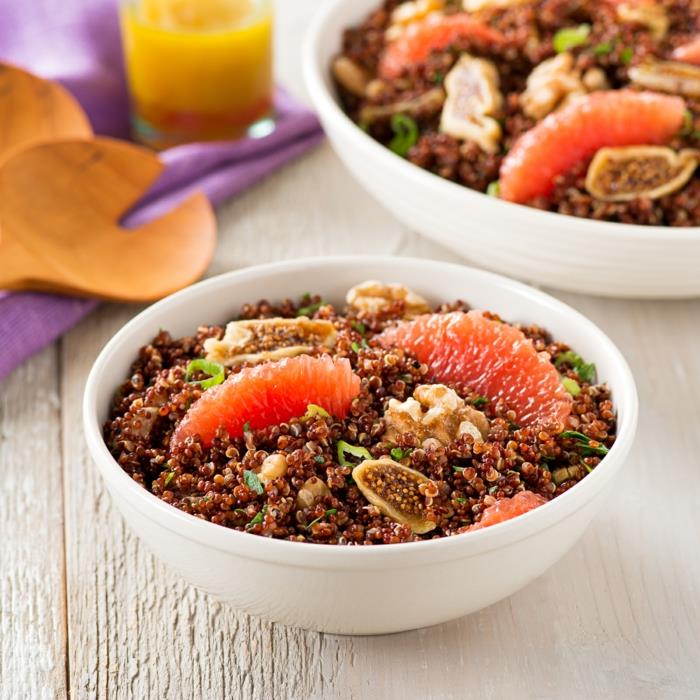 recettes de quinoa salade pamplemousse figues