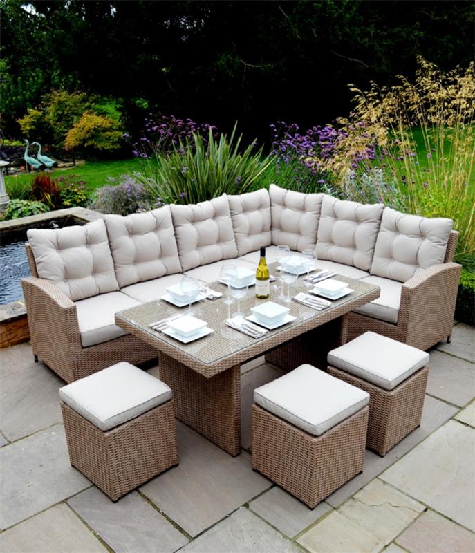 sofa rattanowa meble ogrodowe meble ogrodowe sofa narożna stołek
