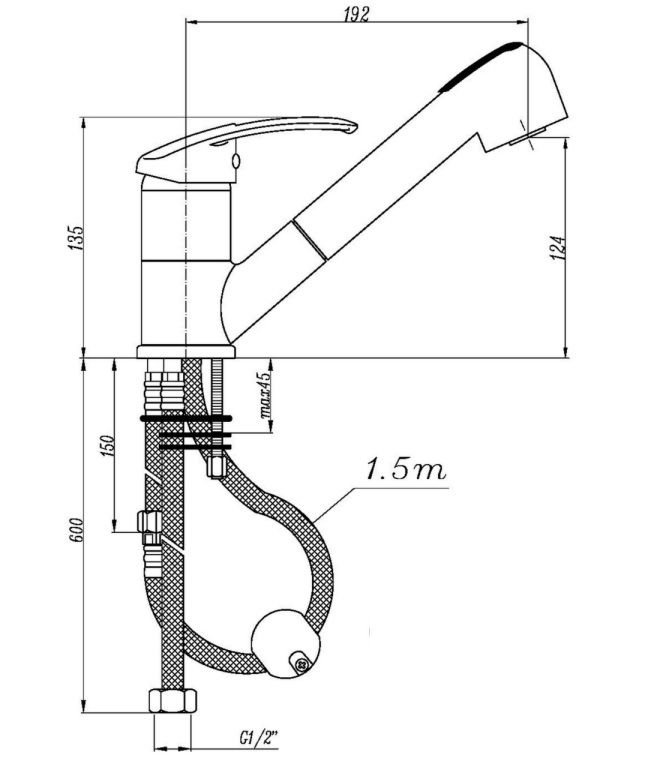 Installationsdiagramm für mittlere Mischer