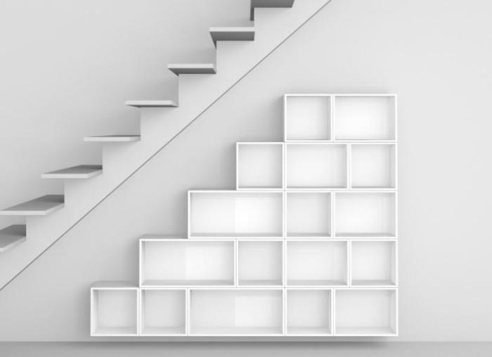 systèmes d'étagères escaliers de salon
