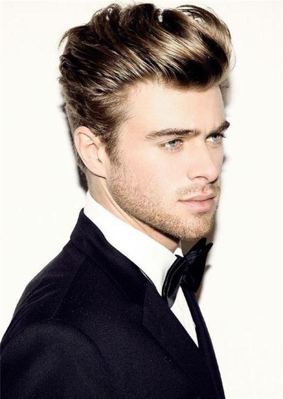 coiffures rockabilly coiffures hommes rétro moderne blond foncé