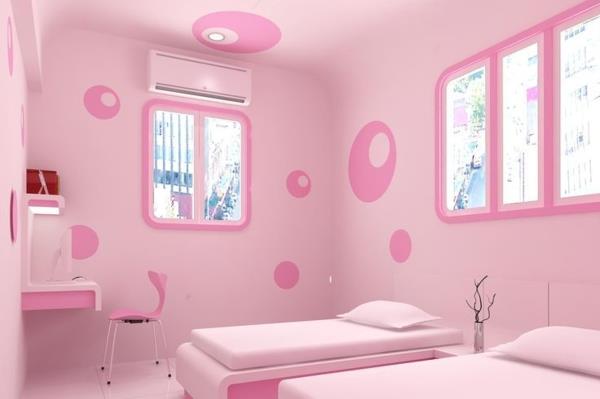 różowa sypialnia minimalistyczna