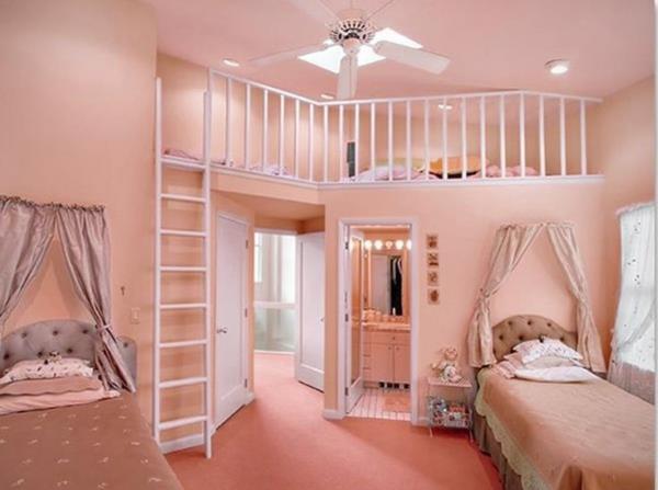 różowa sypialnia naturalny kolor