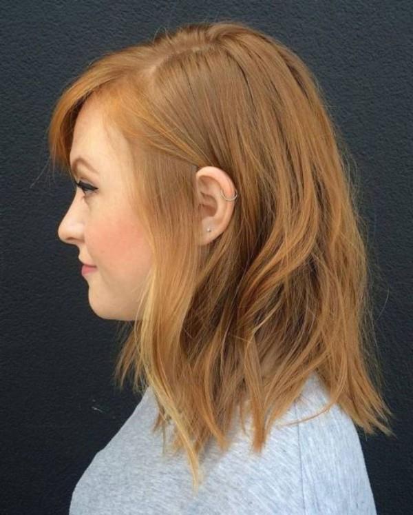 cheveux allongés roux - coiffures pour cheveux fins
