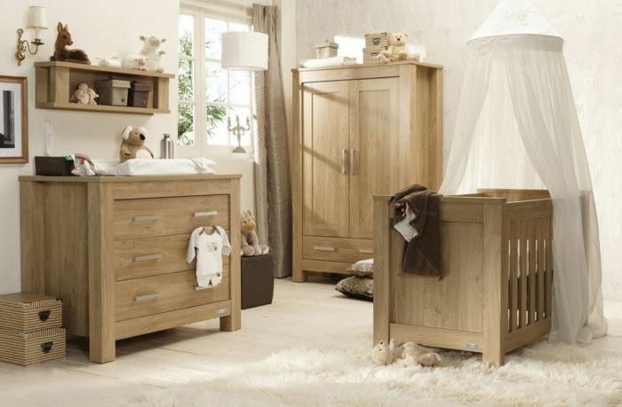 meubles rustiques chambre bébé moderne bois de chêne