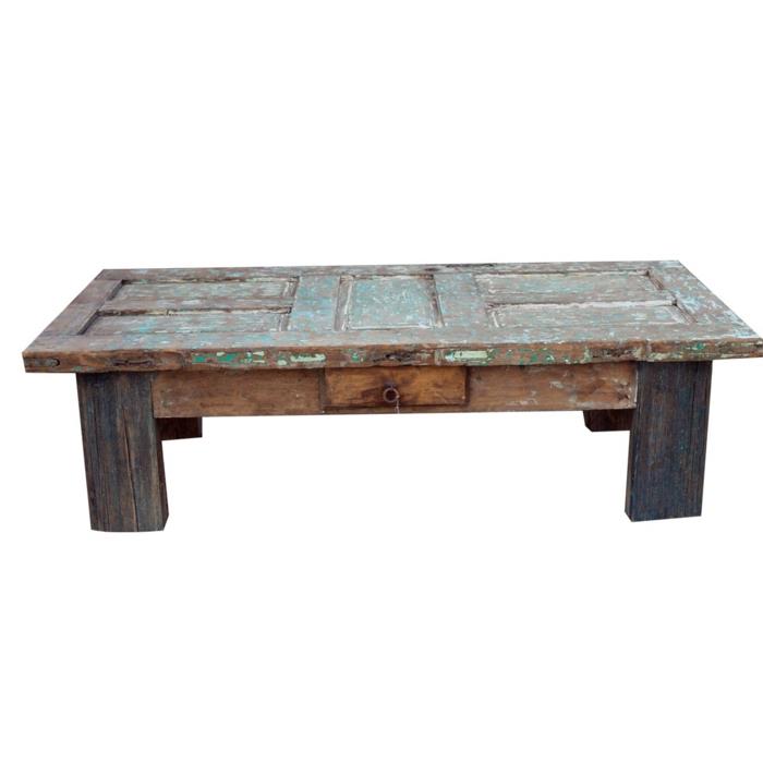 meubles rustiques bricolage table à manger vieille porte en bois