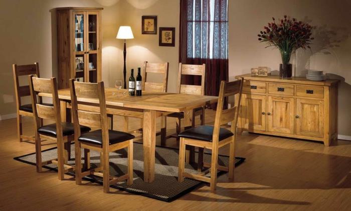 meubles rustiques bois de chêne élégant salle à manger décoration d'intérieur