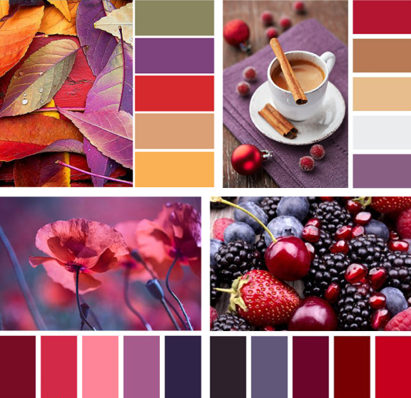 Die sogenannten Farbschemata: Beispiele für Kombinationen mit kalten Farben