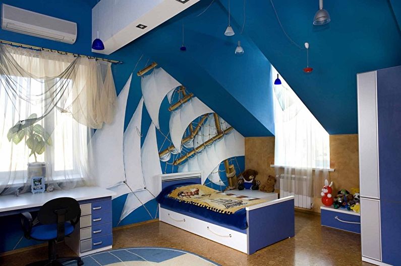 S jakými barvami odpovídá modrá - design dětského pokoje