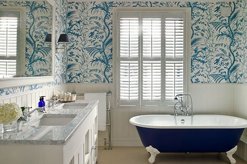 S jakými barvami se modrá shoduje - Design koupelny