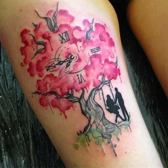 sakura fleur de cerisier tatouage cerisier