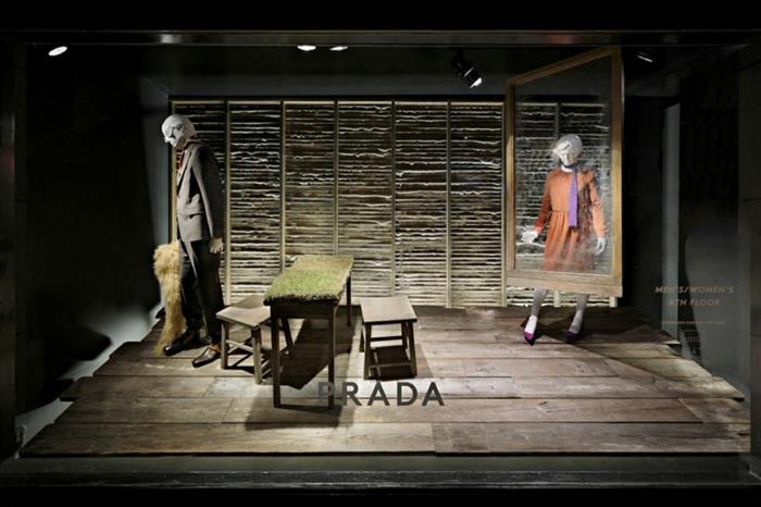 vitrine de magasin décoration idées de conception de magasin de mode prada