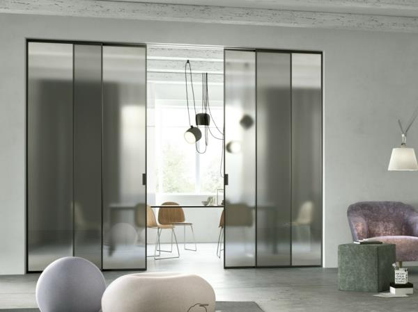 porte coulissante en verre portes d'intérieur modernes idées de design d'intérieur