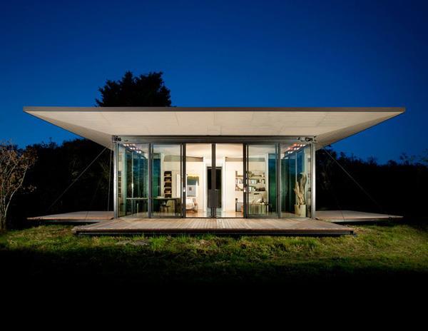 cabanes de montagne modernes chic architecture façade futuriste verre
