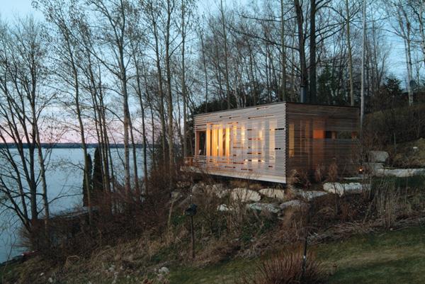 cabanes de montagne modernes chic architecture poteaux de bois futuristes