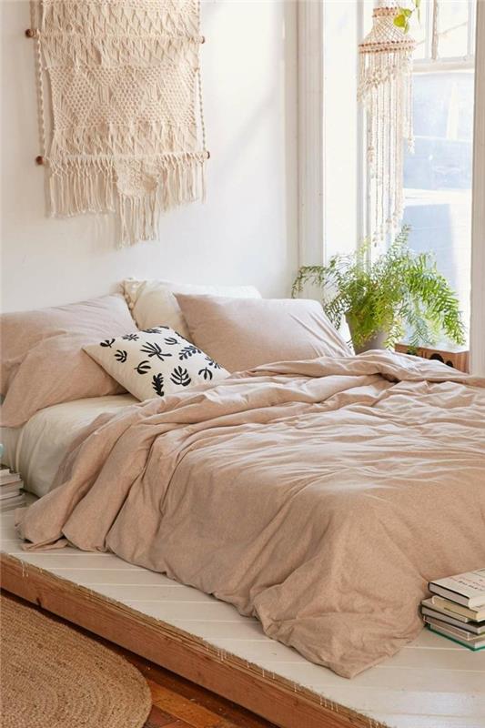 couchage confort couette neutre confortable couleur chambre à coucher moderne