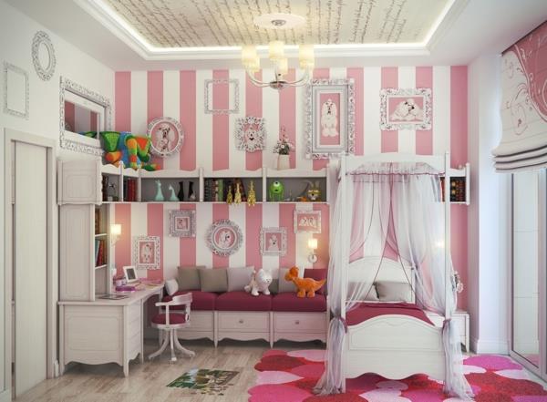 projekt sypialni pokój dziecięcy w stylu shabby chic