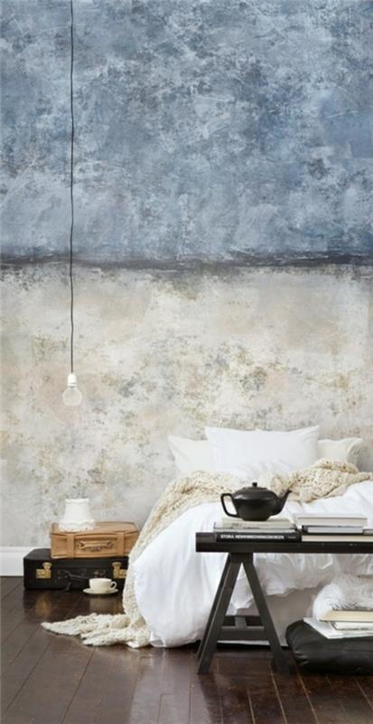 design de chambre à coucher combo grunge classique accents frappants