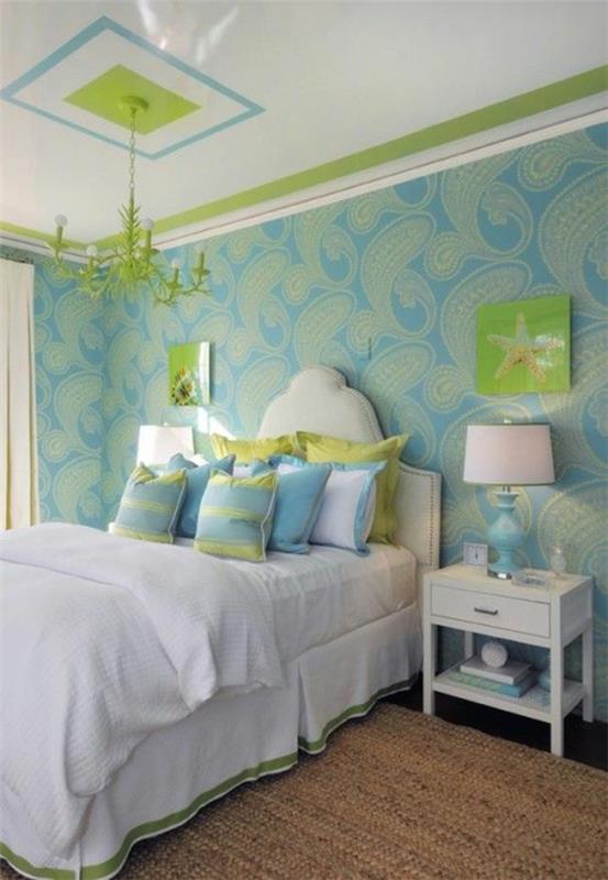 sypialnia sypialnia ściana tworzy świeże kolory