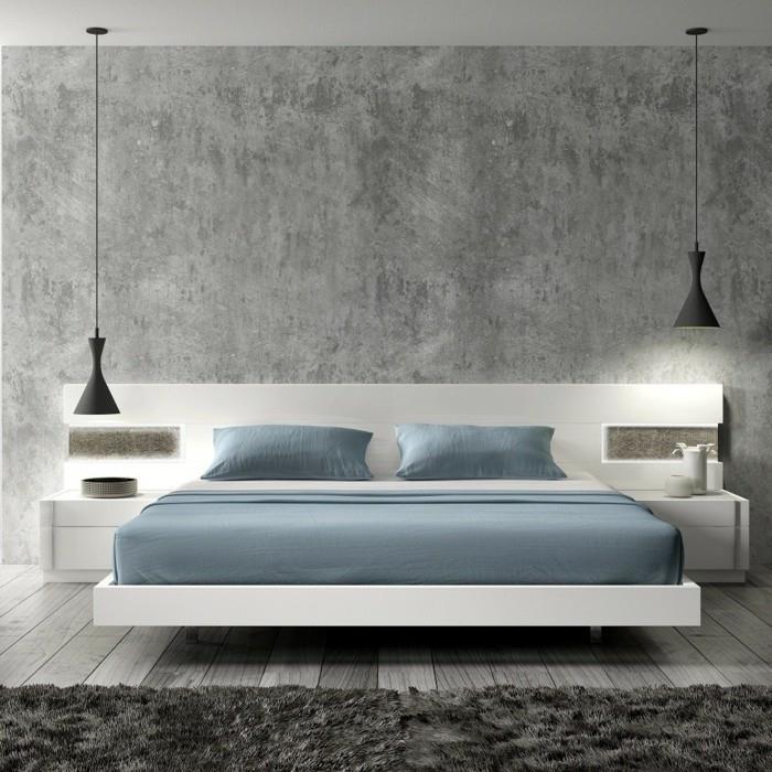 Meubler la chambre à coucher moderne lampes suspendues confortables