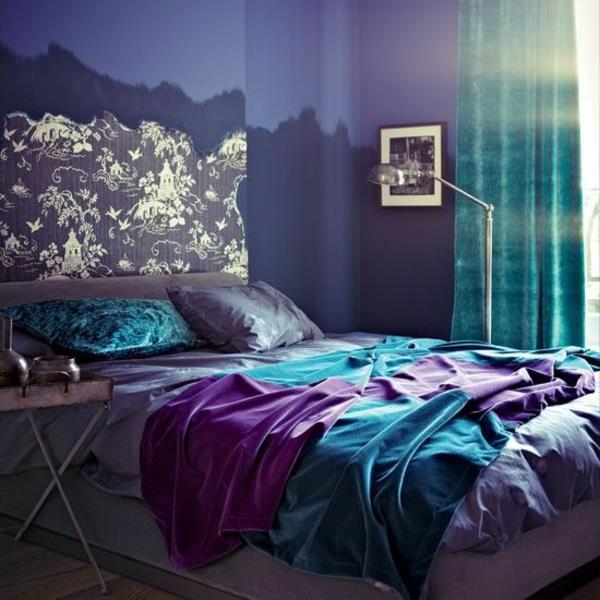 całkowicie tani projekt sypialni fioletowy