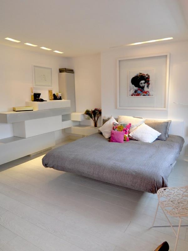 chambre design ameublement chambre des jeunes gris lit