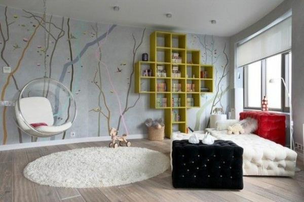 chambre design décoration chambre jeunesse étagères mur