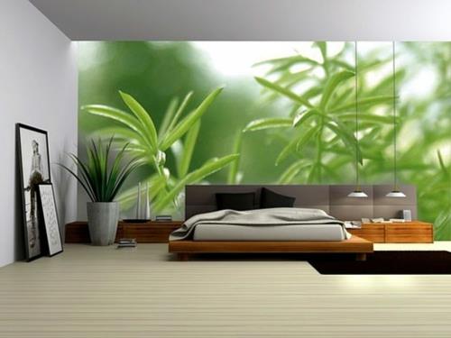chambre mur design photo papier peint style asiatique relaxant