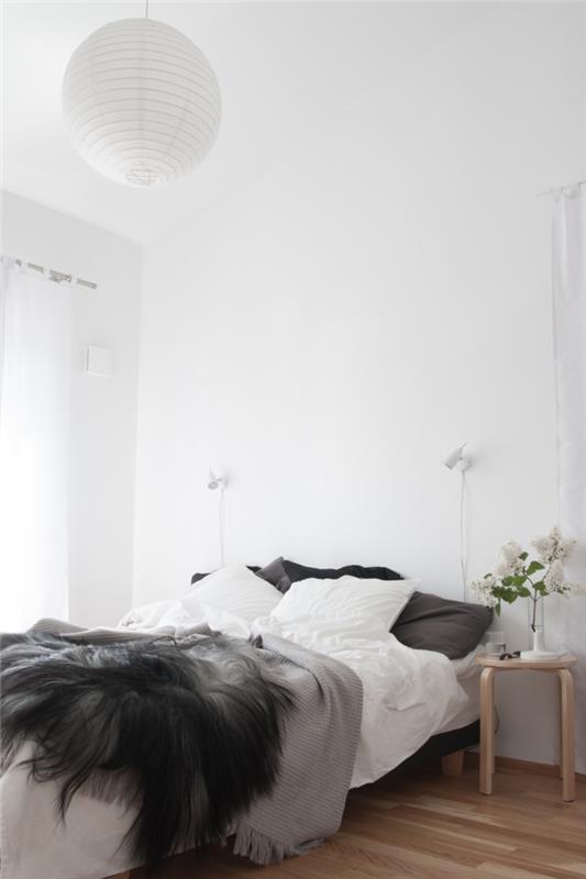 chambre à coucher fleurs blanches scandinave tout simplement cosy