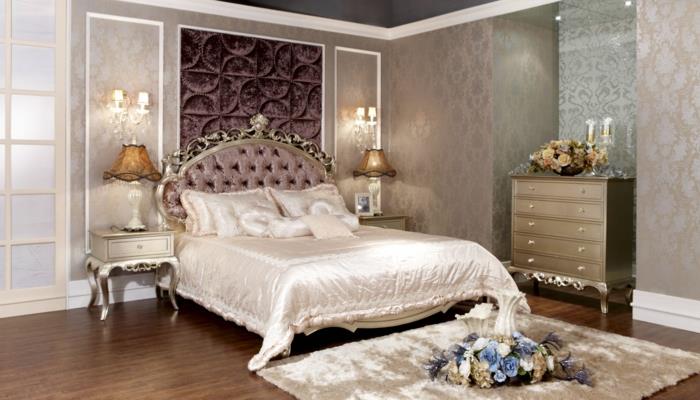 meble do sypialni luksusowe piękne dekoracje kwiaty