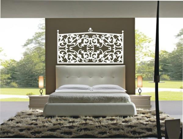 lit de décoration de mur de vinyle de conception de mur de chambre à coucher