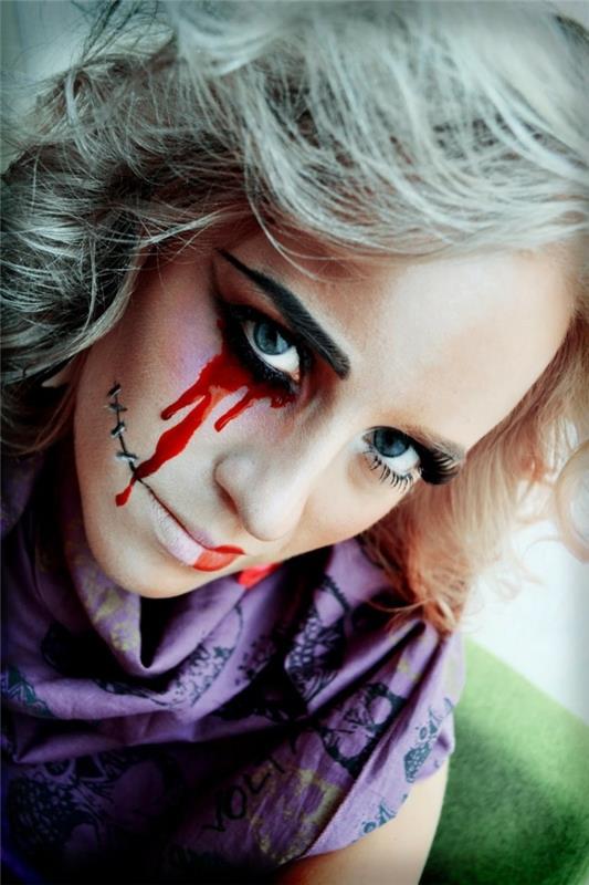 Porady dotyczące makijażu halloween fałszywa krew