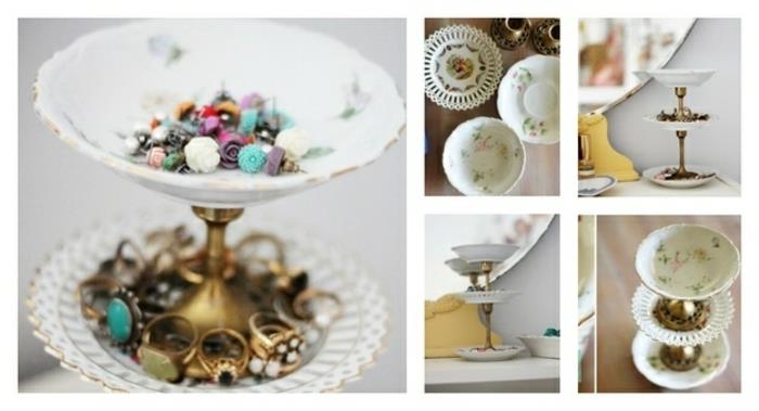 présentoir à bijoux idées de bricolage ancienne assiette porcelaine