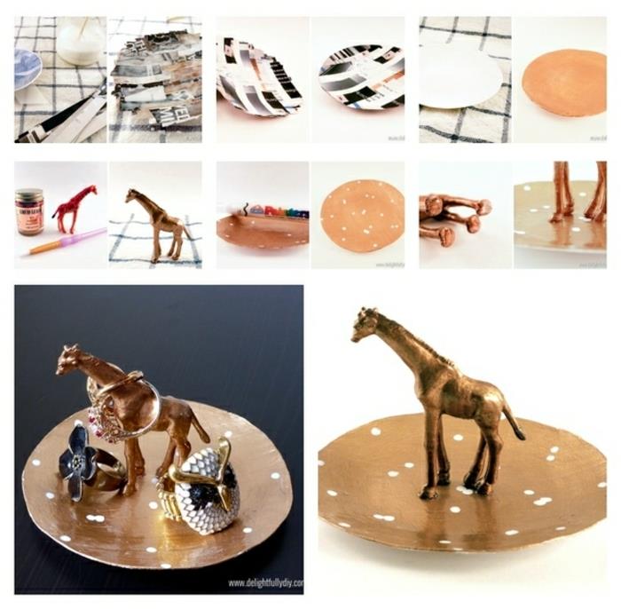présentoir à bijoux idées de bricolage assiette figurines d'animaux