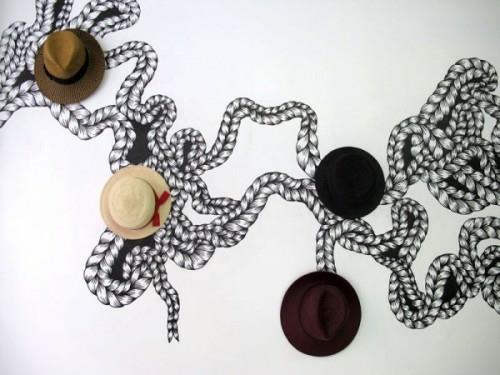 piękne pomysły na dekorację z oryginalnymi tatuażami ściennymi na kapeluszach