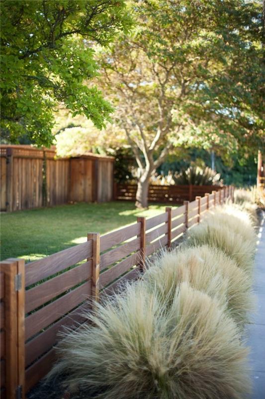 piękne pomysły na ogród stylowe ogrodzenie ogrodowe wykonane z palet