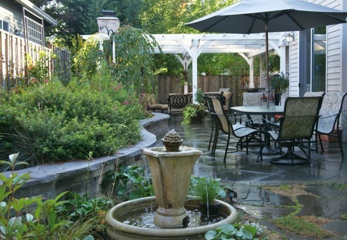 piękne ogrody tworzą pomysły na dekoracje z roślinami i wodą