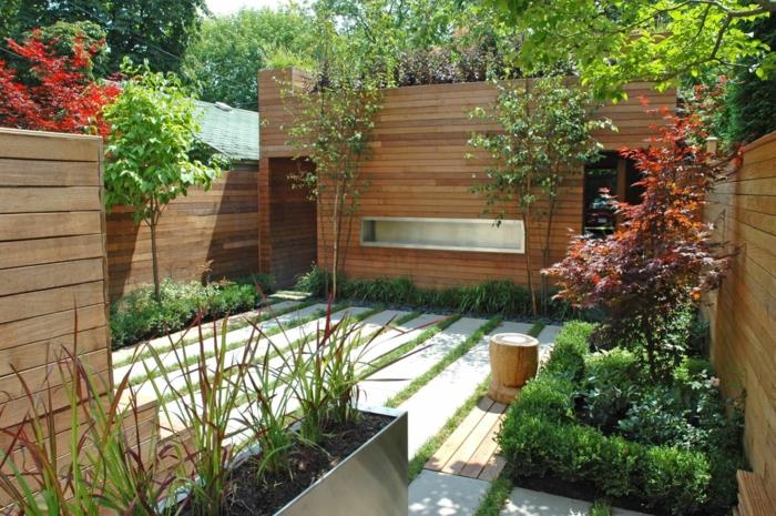 piękne ogrody minimalistyczny ogród z pięknymi roślinami