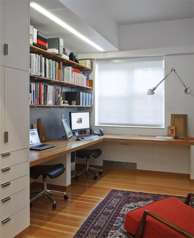 piękne pomysły na życie biuro domowe dwa stołki meble narożne