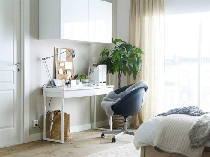 piękne pomysły na życie mała sypialnia w biurze domowym