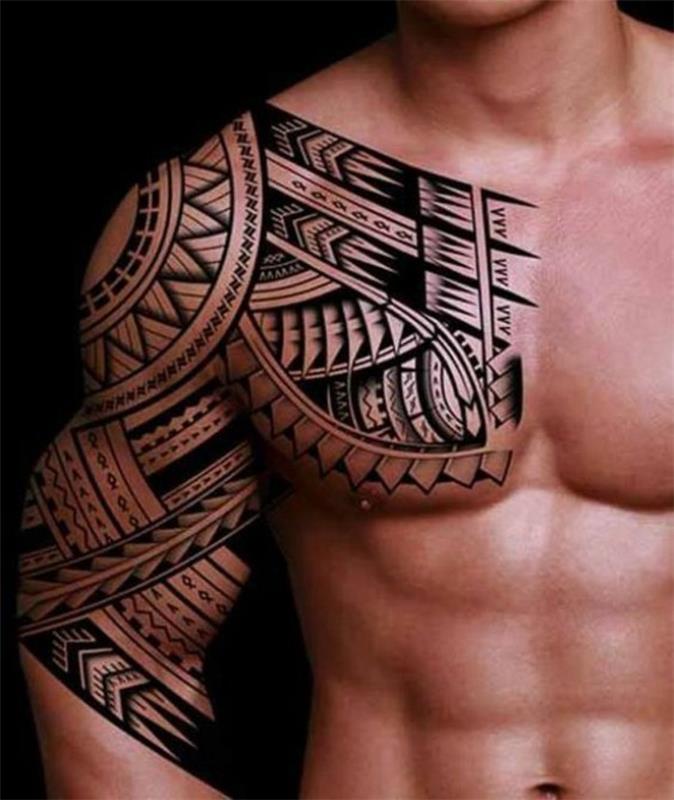 épaule maori tatouage motifs hommes tatouage