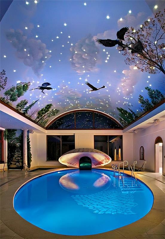 piscine à la maison décoration coquille