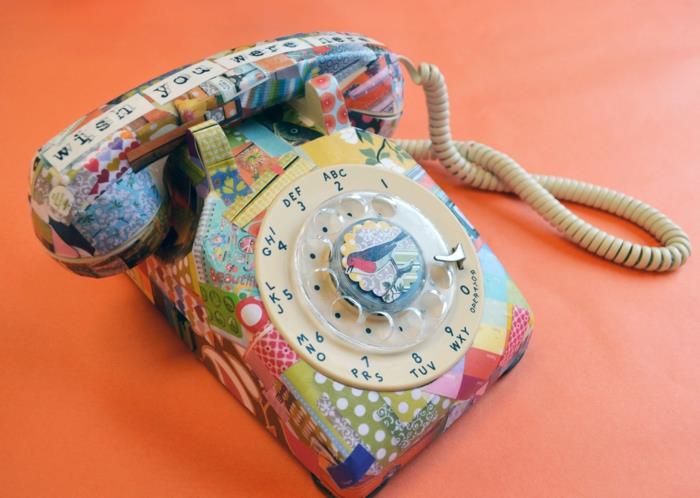 téléphone de papier de découpage de serviette