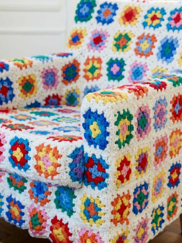 fotel kolorowy piękna tekstura świetny wzór
