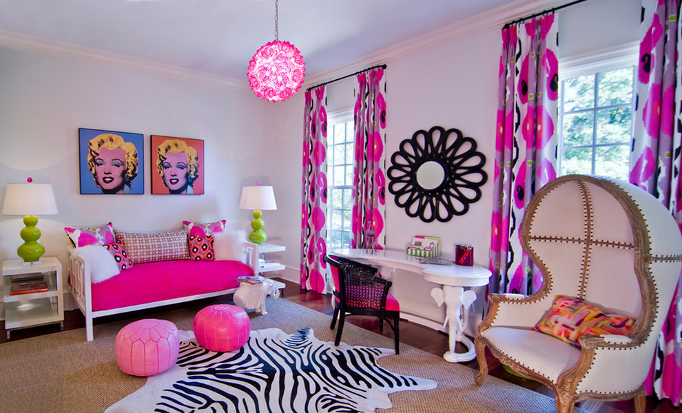 Nádherný design místnosti pro pop art pro dívky