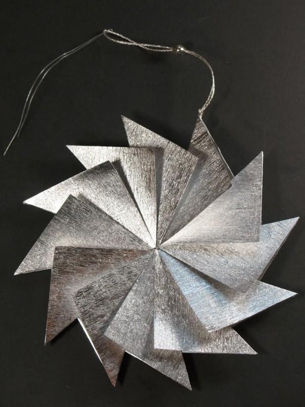 décorations d'arbre de noël étoile de bricolage en argent