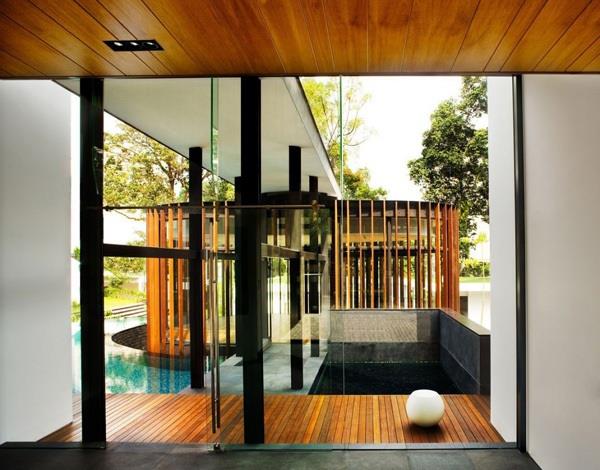 Singapour maison moderne architectes k2ld architecture moderne bois verre